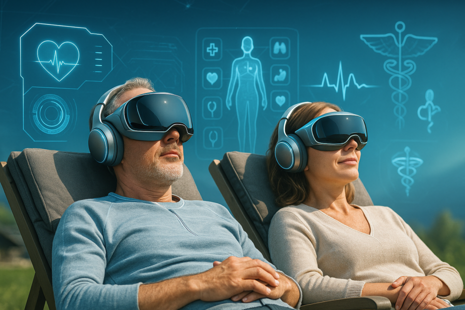 Futuristische medizinische analyse im vr